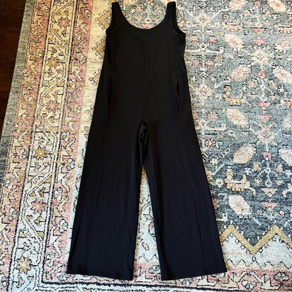Eileen Fisher Cozy Brushed Terry Hug Jumpsuit Black Sz XXS - Picture 6 of 12